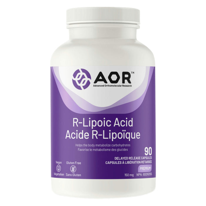 Bottle of AOR R-Lipoic Acid 150mg 90 Capsules