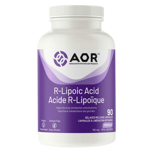 Bottle of AOR R-Lipoic Acid 150mg 90 Capsules