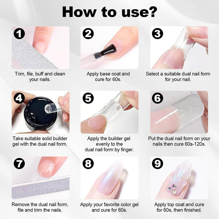 RARJSM ®Non-stick Solid Builder Gel |Clear Solid Building Extension Nail Gel | 15g
