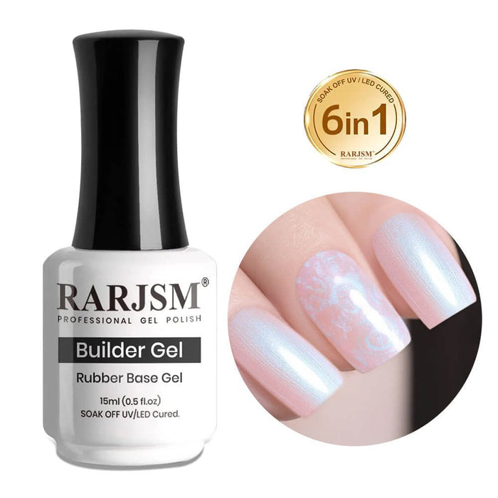 RARJSM ® Pearl Pink Shell Thread 6 in 1 Builder Gel |15ml #528
