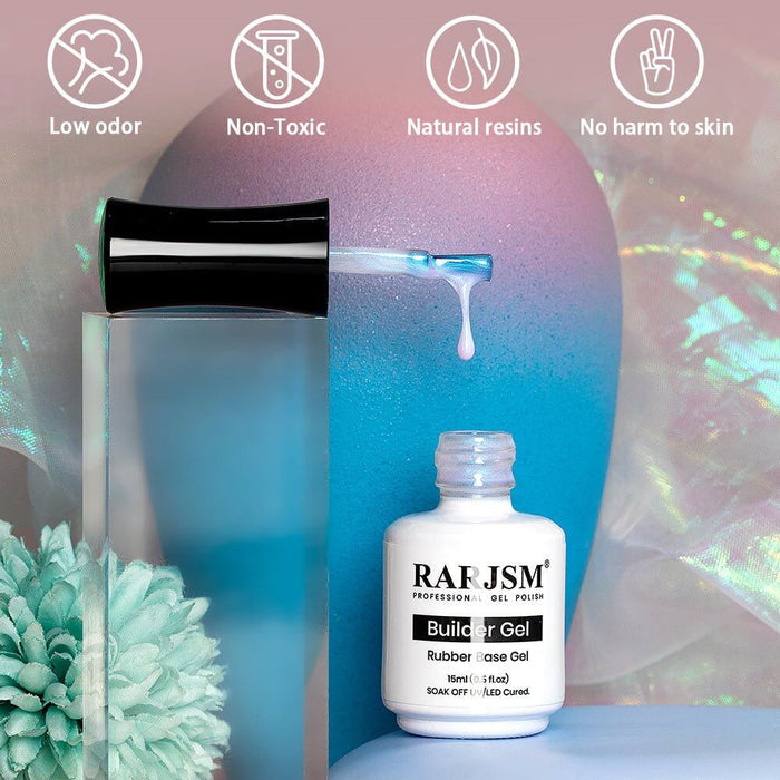 RARJSM ® Pearl White Shell Thread 6 in 1 Builder Gel |15ml #527