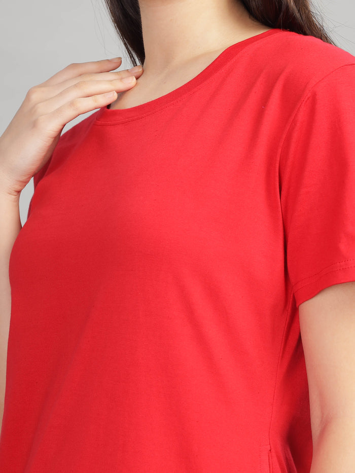 Red-Long-T-Shirt-for-Women-with-pockets