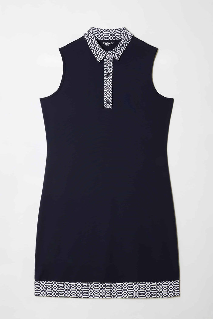 ROBE SWING CONTROL SANS MANCHES NECK DRESS