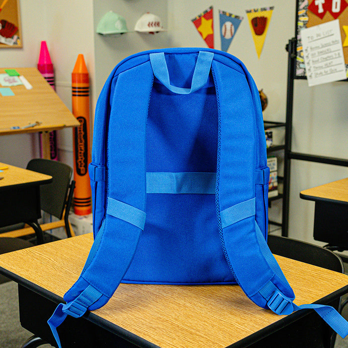 Royal Blue Rotation backpack — back view