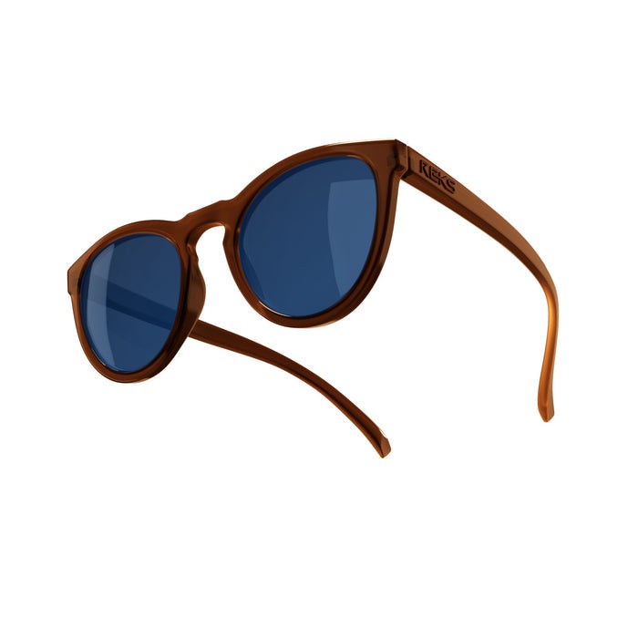 Single Vision / Rose Amber / Solid Blue Mirror
