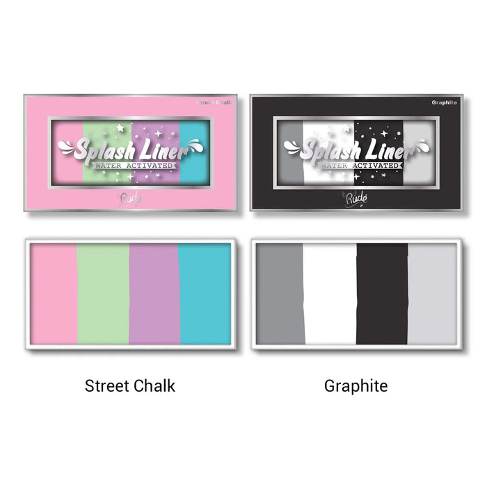Rude Splash Water Activated Liquid Liner Palette 4 Colors 0.705oz/ 20g
