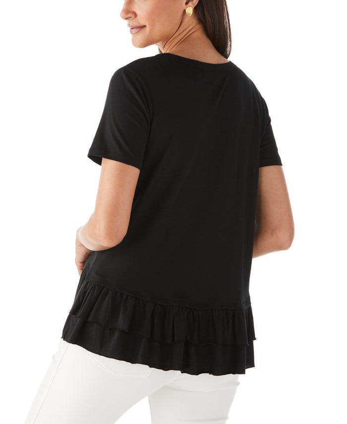 Ruffle Tee (Black)