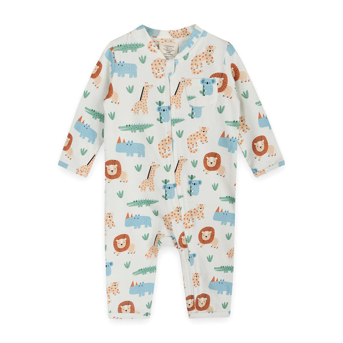 Safari Baby Zipper Jumpsuit (Organic Jersey)