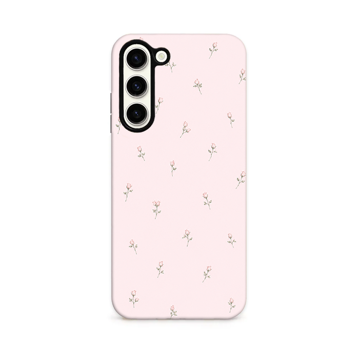 Pretty pink floral print.