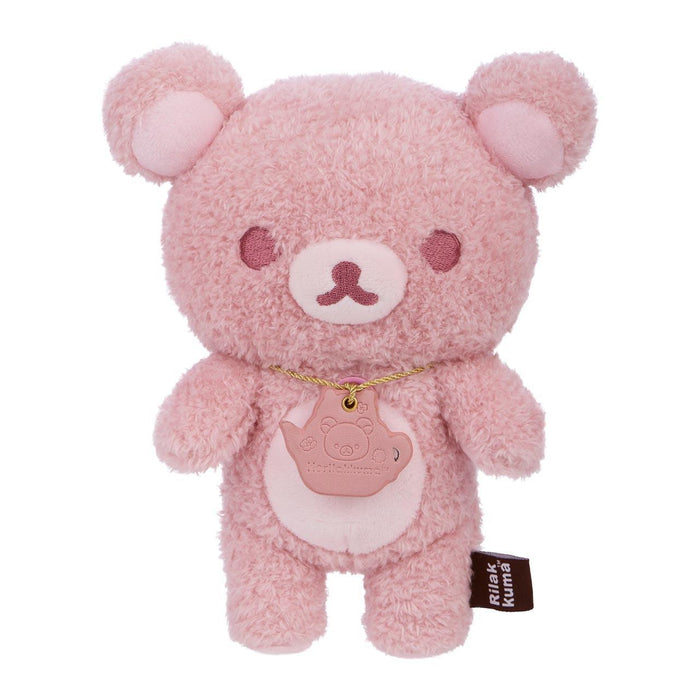 San-X Rilakkuma Chairoikoguma Tea Party Standing Plush Toy 8 in