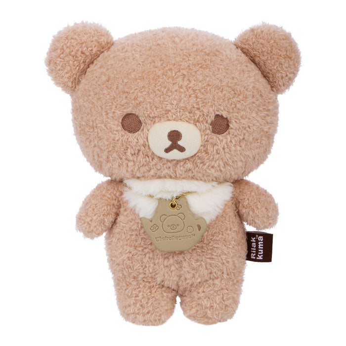 San-X Rilakkuma Chairoikoguma Tea Party Standing Plush Toy 8 in