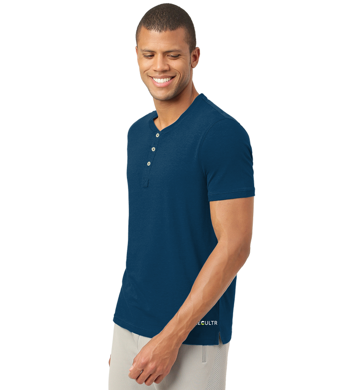 Sapphire Blue Henley 2.0 - Half Sleeves (Pack Of 1)