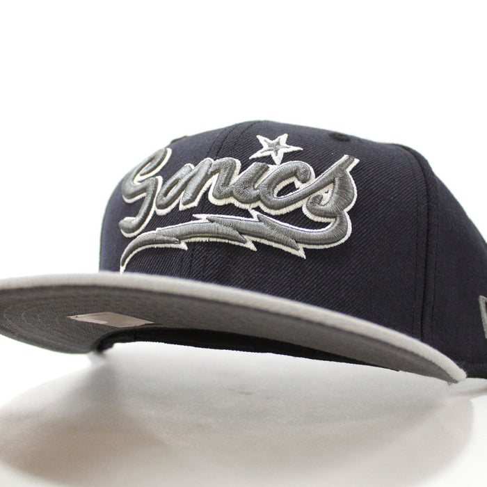 Seattle Supersonics New Era 59Fifty Fitted Hat (Navy Gray Dark Gray Under Brim)