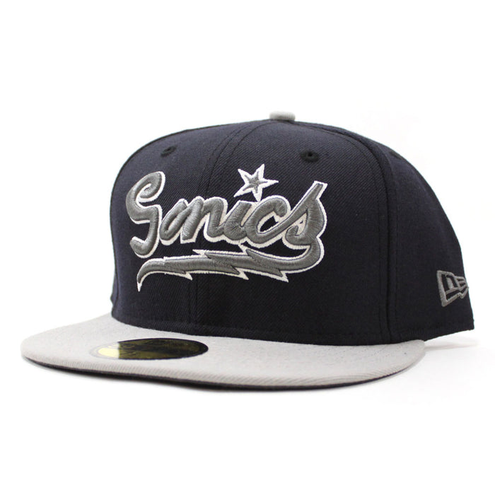 Seattle Supersonics New Era 59Fifty Fitted Hat (Navy Gray Dark Gray Under Brim)