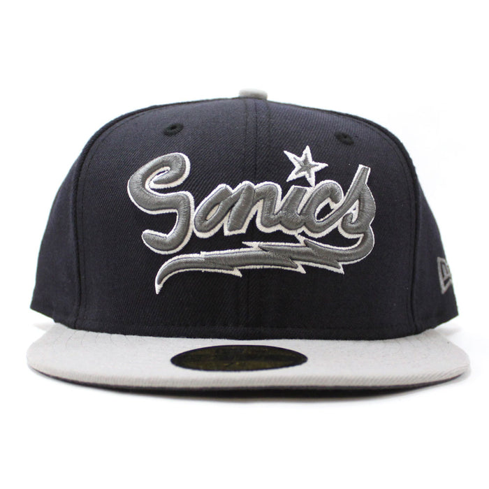 Seattle Supersonics New Era 59Fifty Fitted Hat (Navy Gray Dark Gray Under Brim)