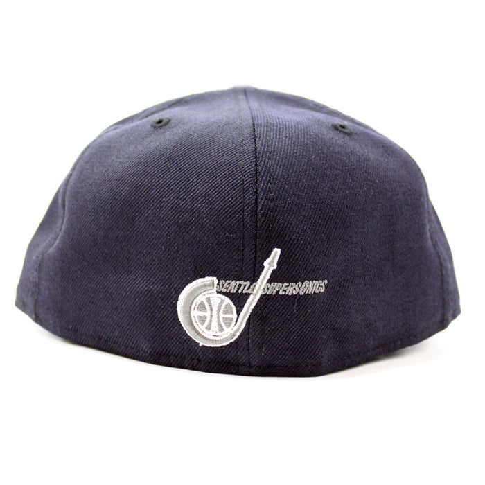 Seattle Supersonics New Era 59Fifty Fitted Hat (Navy Gray Dark Gray Under Brim)