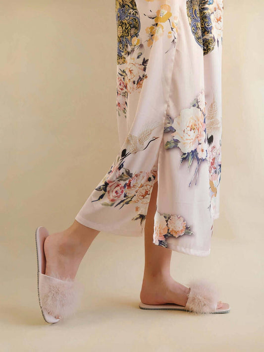 Shoe | Pink Feather Slippers | 9/10