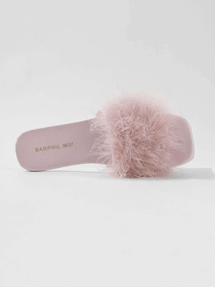 Shoe | Pink Feather Slippers | 9/10