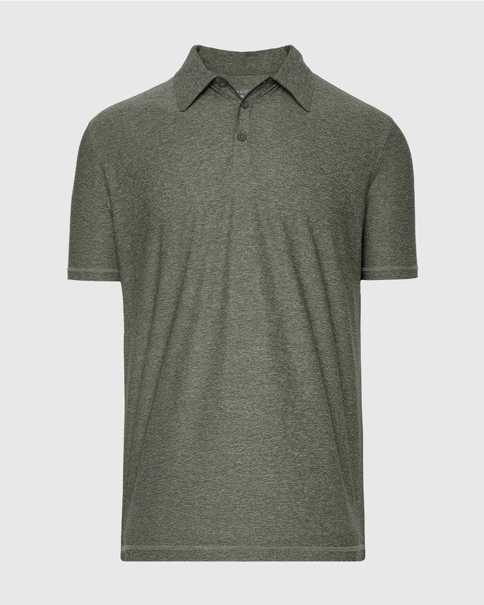 Short Sleeve Shirt Active Polo Heather Forest