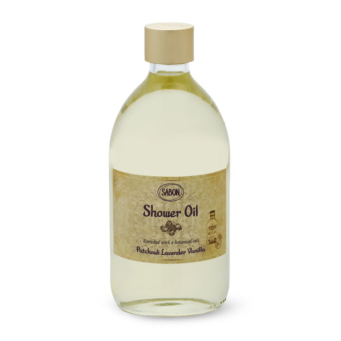 Shower Oil Patchouli Lavender Vanilla 17.5 oz (500mL)