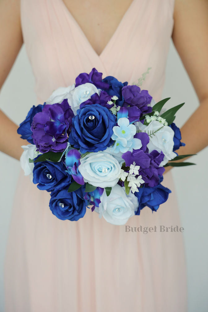 Silk Wedding Bouquet with Galaxy Orchids  - $195.00 | Moonstone