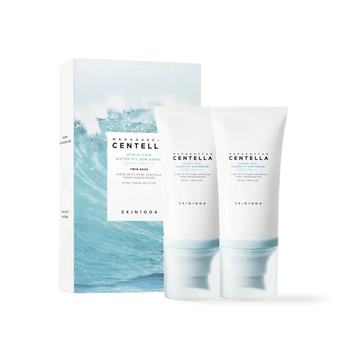 Skin1004 - Madagascar Centella Hyalu-cica Water Fit Sun Serum Twin pack 50ml x 2
