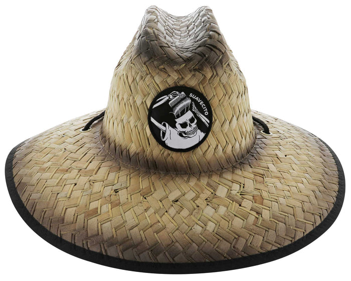 Skull Tea Stain Lifeguard Hat - Front
