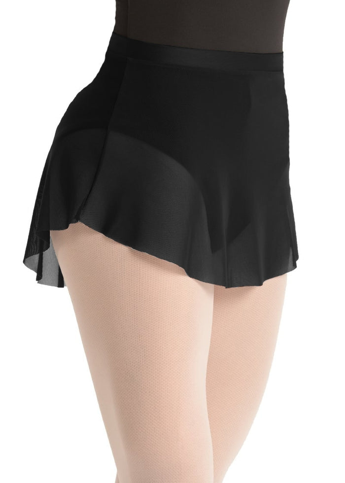 Ballet Rosa mesh pull-on skirt in black