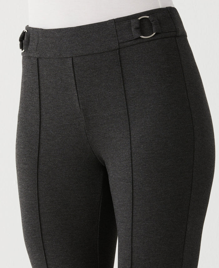Slim Leg Ankle Pant with Hardware (Charcoal Tweed Heather)