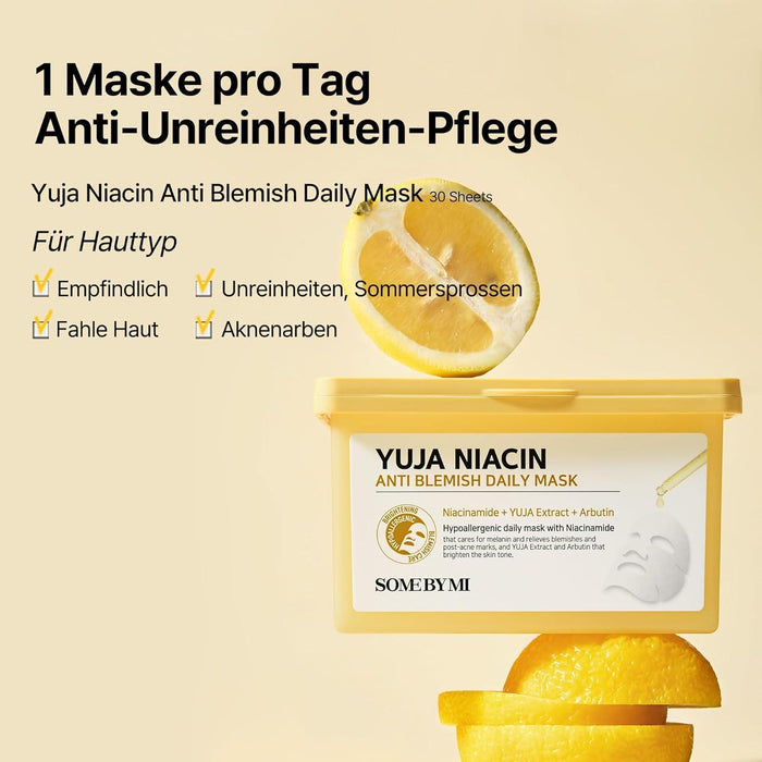 SOME BY MI Yuja Niacin Anti-Blemish Daily Mask 30 sheets