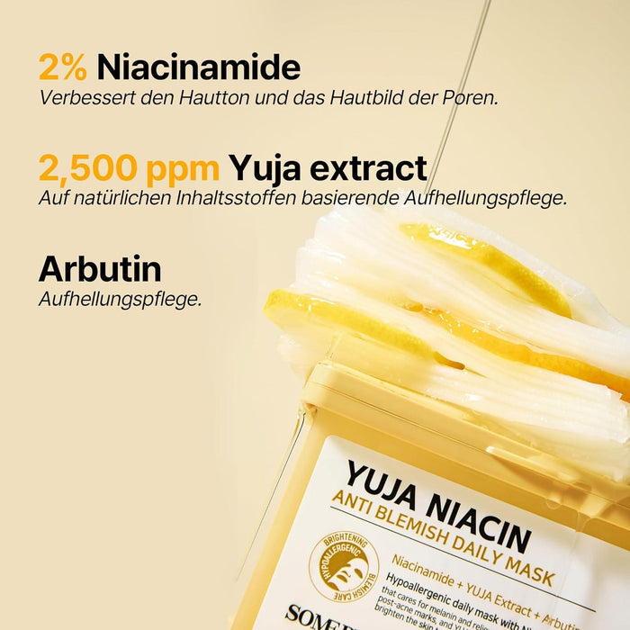 SOME BY MI Yuja Niacin Anti-Blemish Daily Mask 30 sheets