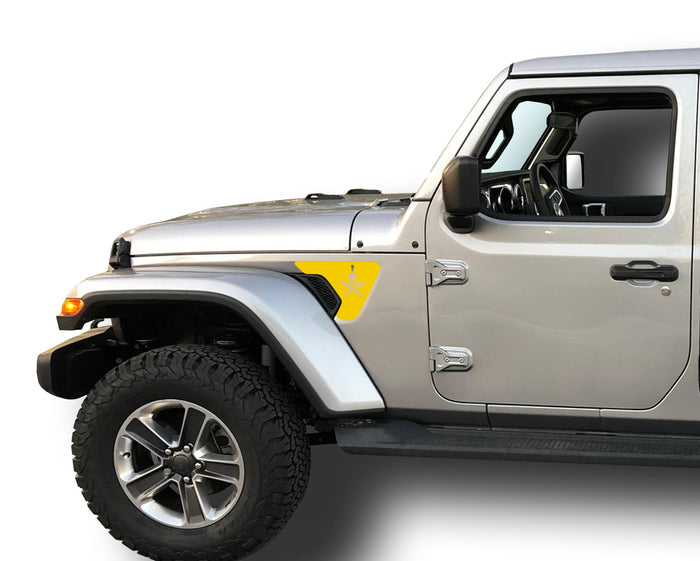 Spartan/Gladiator Helmet Fender Vent Inlays Fits: 2018 & up Jeep Wrangler JL JT