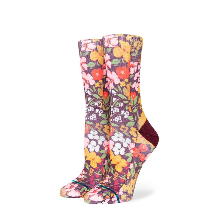 Stance Sock Women Ditz Crew Burgundy