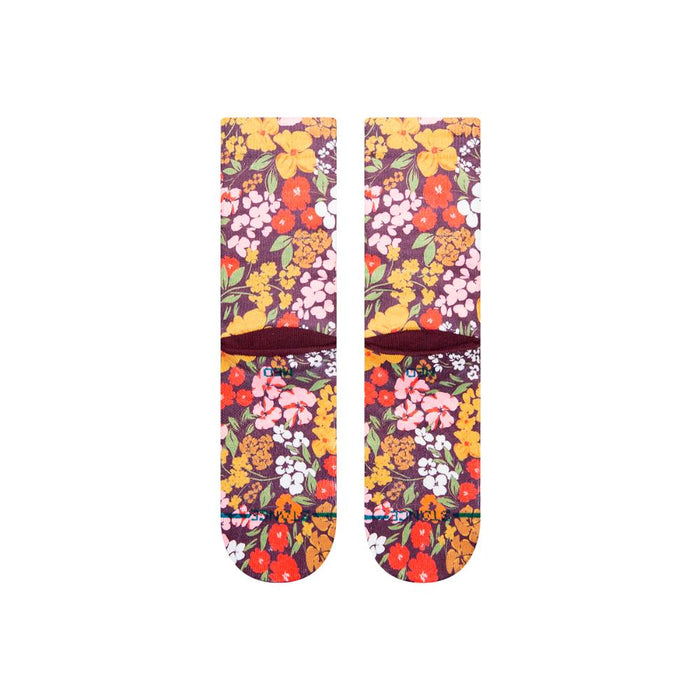Stance Sock Women Ditz Crew Burgundy