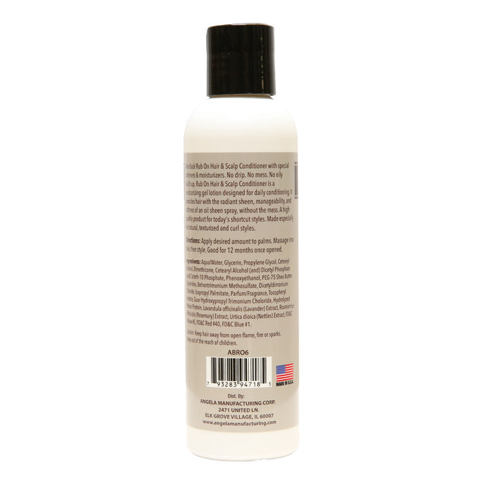 Star Care Professional Afro Back Rub On Hair & Scalp Conditioner 6oz/ 177ml
