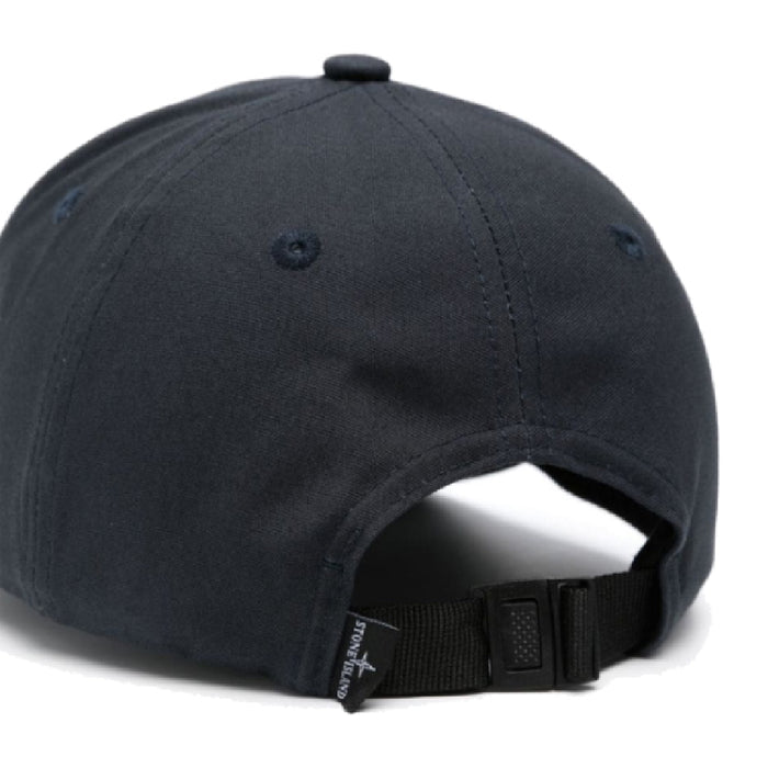 Stone Island Cotton Logo Baseball Cap Black