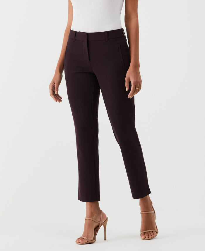 Straight Leg Ankle Pant (Vintage Wine)