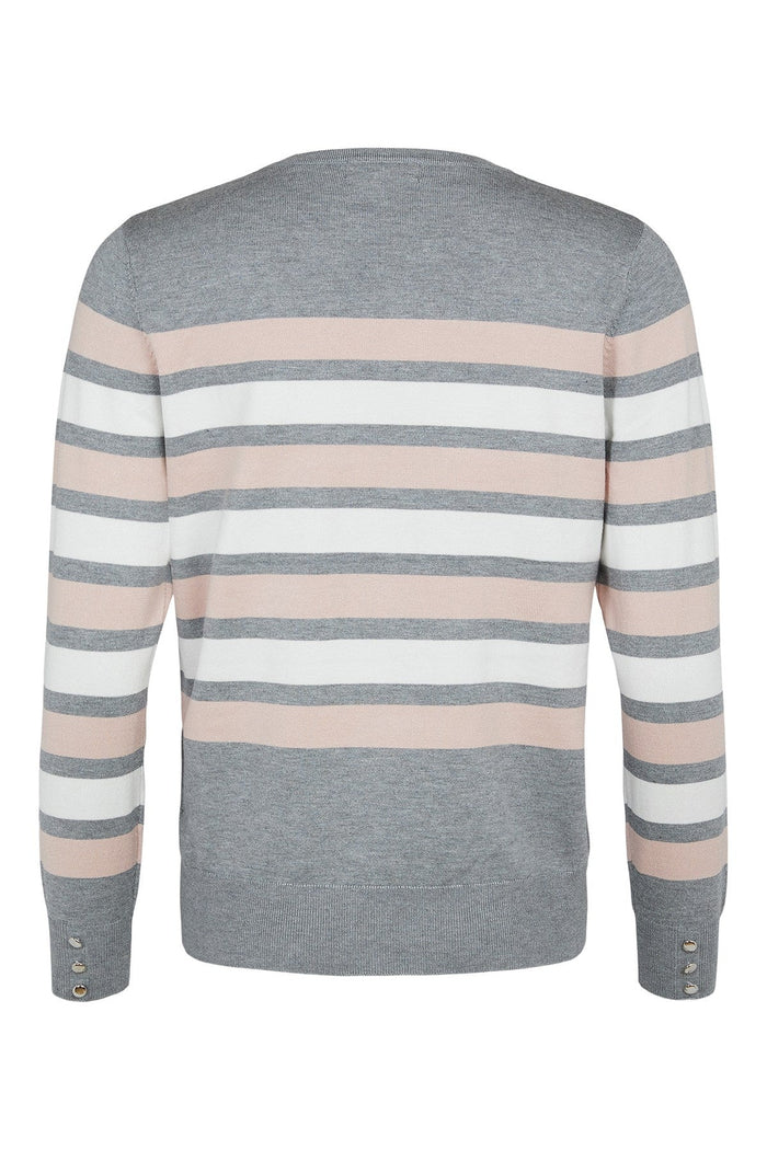 Sunday Grey White and Pink Pullover 6954 Col 41 Back | Dotique