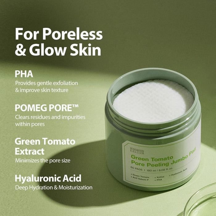 Sungboon Editor Green Tomato Pore Peeling Jumbo Pad 60 pads