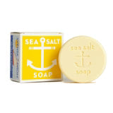 Swedish Dream Sea Salt Lemon Soap by Kalastyle Soap Co. with lemon slices and sea salt crystals on a soap bar.