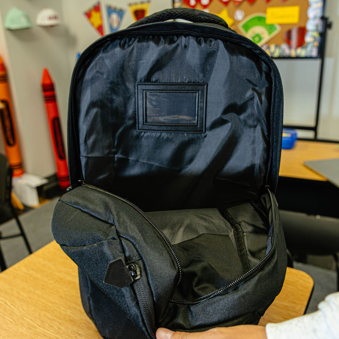 Black SZN 2 backpack — back view