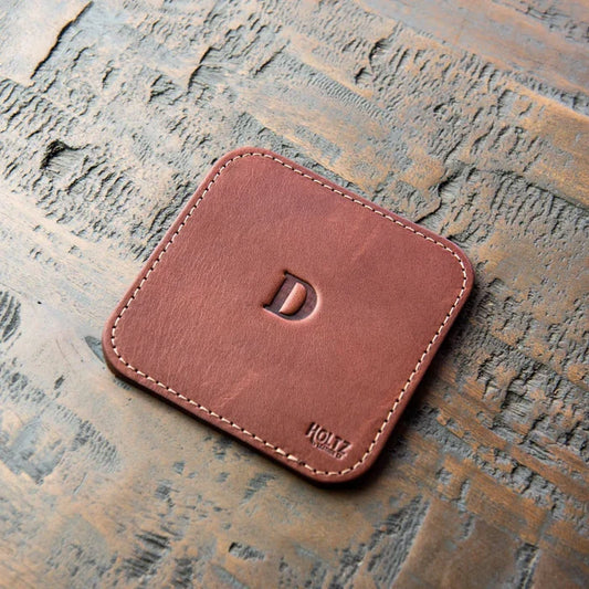 The Ranch House Fine Leather Coaster Set of 4 Coasters | Holtz Leather Co.