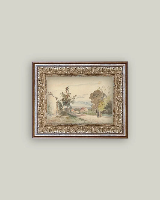 The Road from Versailles 7 x 5 Framed Antique Art