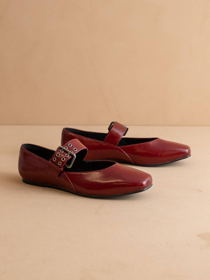 The Soho | Wine Ballet Flat