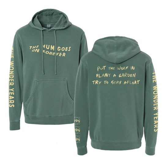 Exclusive Design: The Wonder Years Hoodie features cream text on green, inspiring quotes front and back, wavy-line sleeves, and unbeatable comfort. Brand: The Wonder Years.