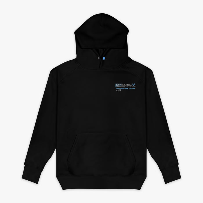 Black Time 2 Shine Icons hoodie — front view
