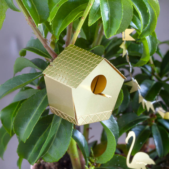 Small plant gift birdhouse by Botanopia USA, decorative tiny birdhouse for plants, perfect for plant lovers' decor.