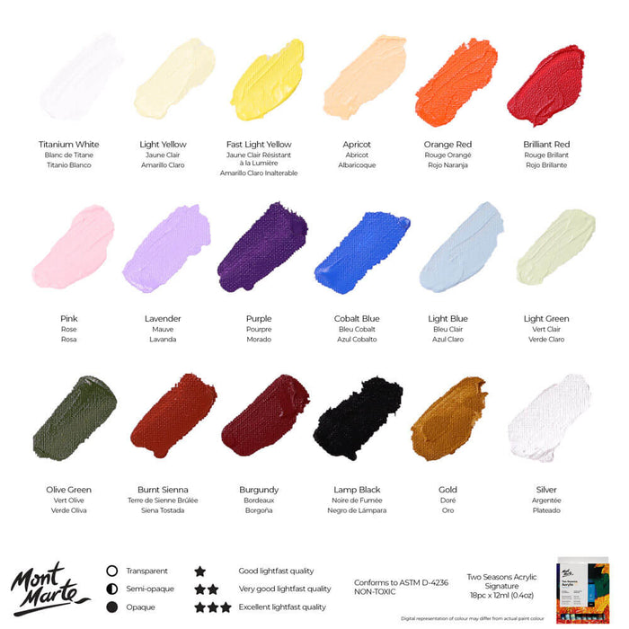 Two Seasons Acrylic Signature 18pc x 12ml (0.4 US fl.oz)