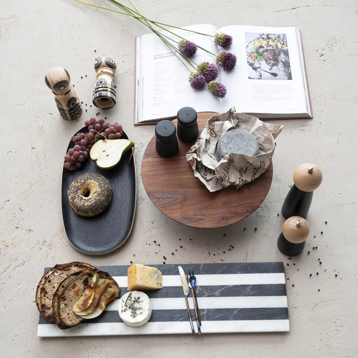 Two-Tone Rubberwood Salt/Pepper Mill (2 Sizes)
