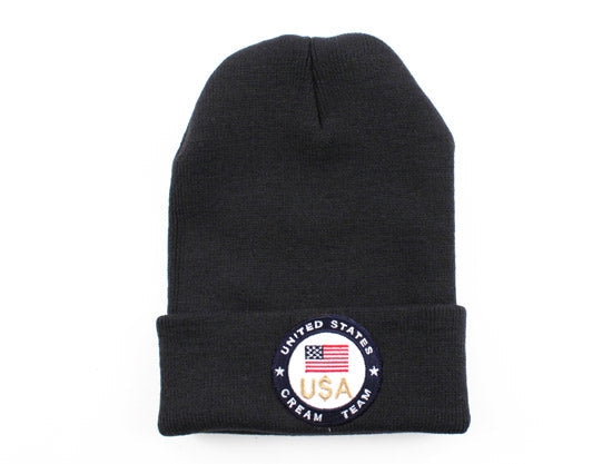 United States CREAM TEAM Beanies (Black)